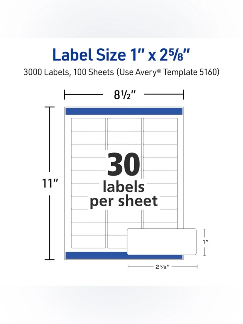 Avery Easy Peel Address Labels (50 Sheets)